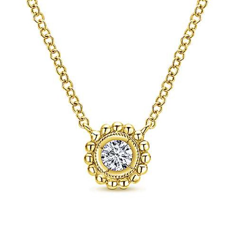 Queen-Sized Diamond Bezel Necklace in Yellow, Rose or White Gold