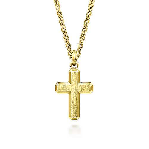 factory shop sale Pendant cross 585 Gold gold Cross - yellow Solid gold ...