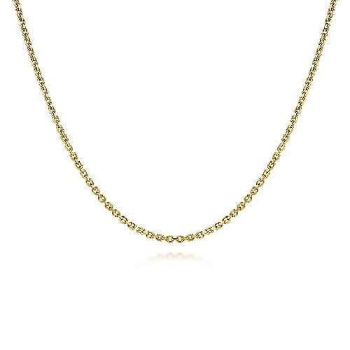 14 KT Yellow Gold Flowing Serenity Diamond Necklace