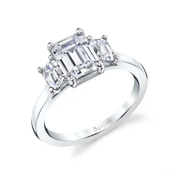 Three Stone Semi-Mount Engagement Ring – Gigi Paul's Jewelry