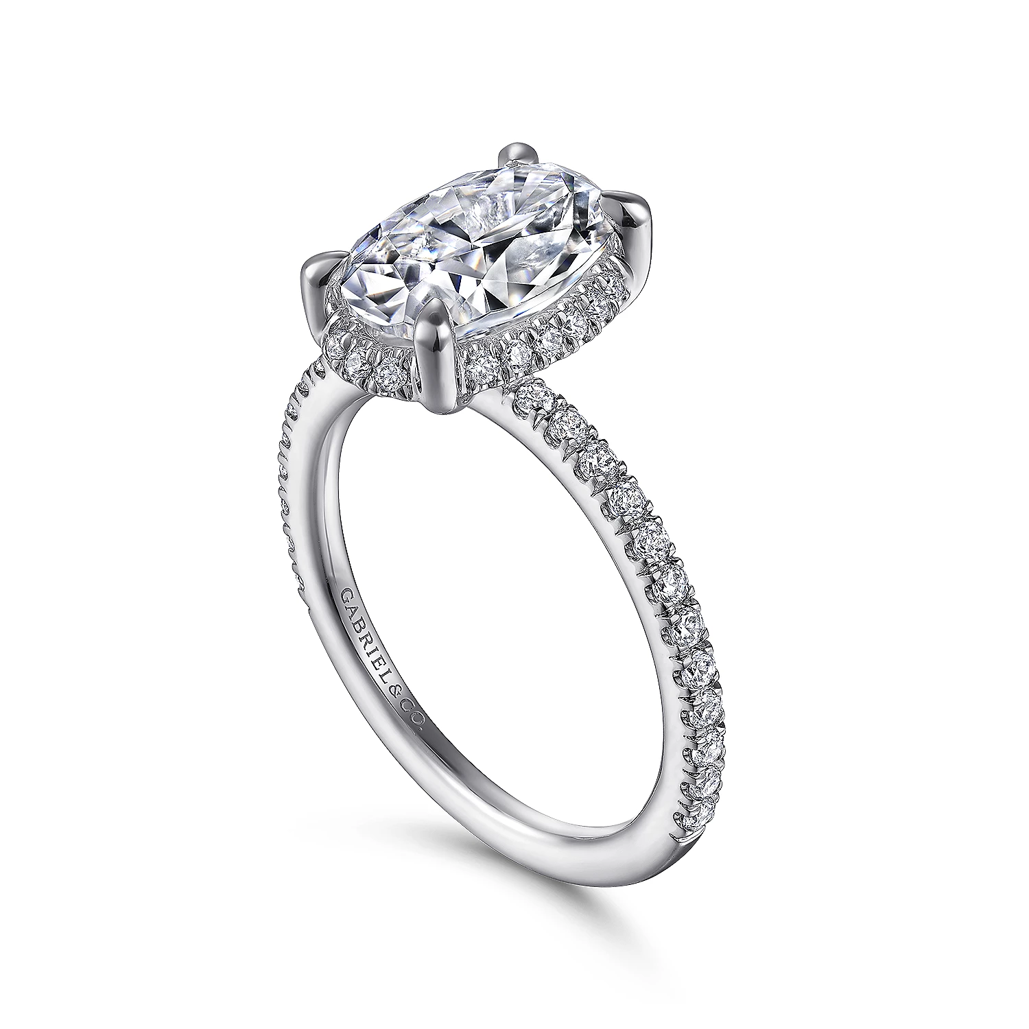 Hart 14K White Gold Hidden Halo Diamond Engagement Ring - Paul's Jewelry-Jewelry is Personal.