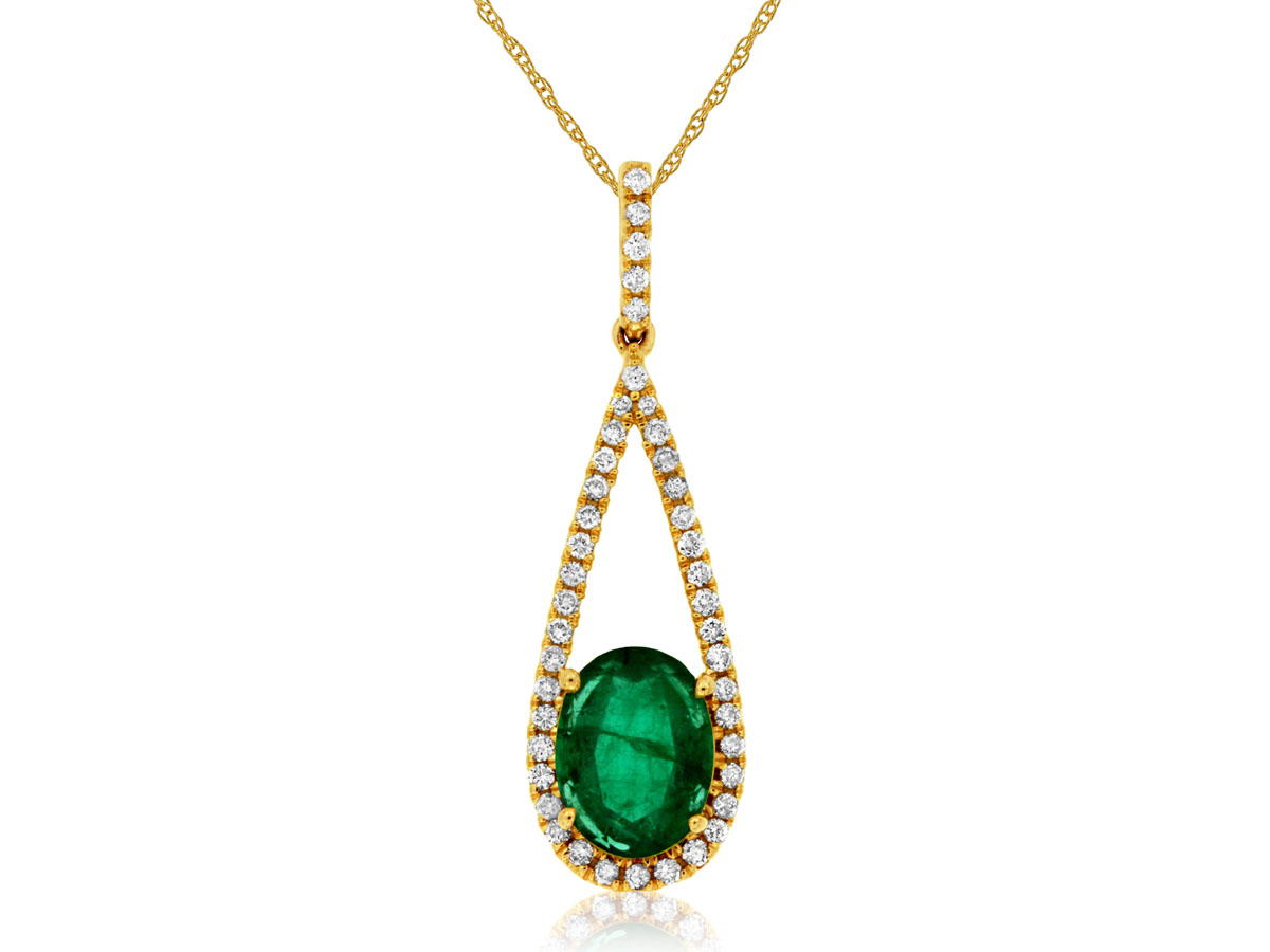 Emerald & Diamond Pendant - Paul's Jewelry-Jewelry is Personal.